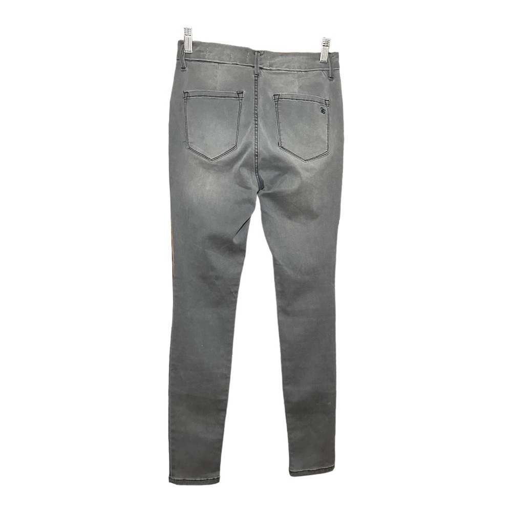JESSICA SIMPSON gray soft skinny avians hi rise stretch jewel embellished pants